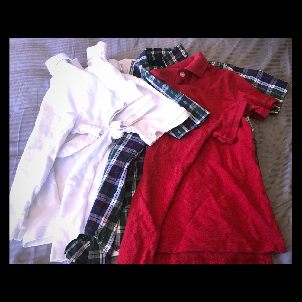Set of five boys’ polos
